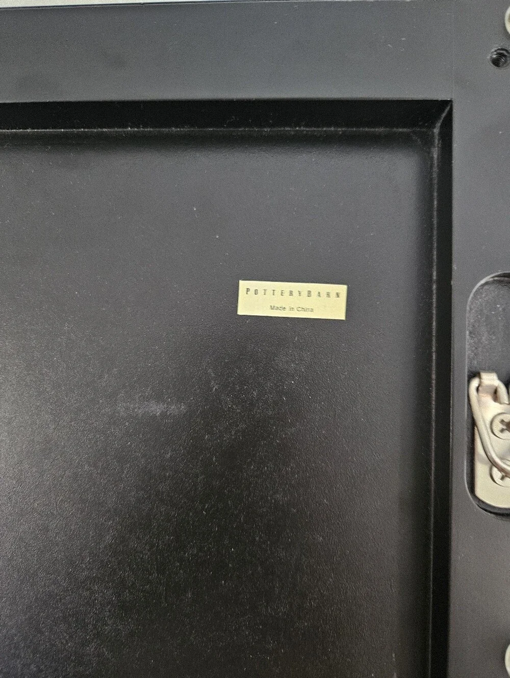 Pottery Barn Matte Black Frameless Wall Mounted Magnetic Chalkboard